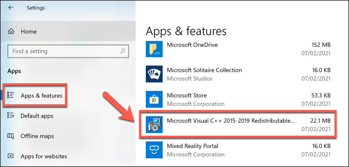 Cách khắc phục lỗi “vcruntime140.Dll bị thiếu” trên Windows 10 4 Cách khắc phục lỗi “vcruntime140.Dll bị thiếu” trên Windows 10