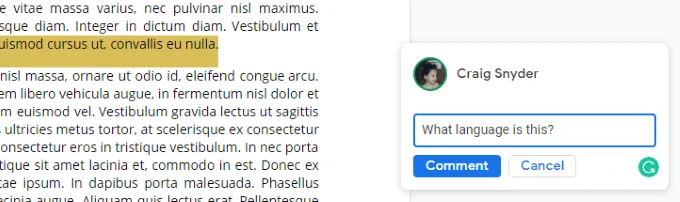 Thêm và giải quyết các nhận xét trong Google Tài liệu 13 Thêm và giải quyết các nhận xét trong Google Tài liệu