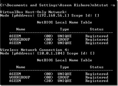 nbtstat nbtstat