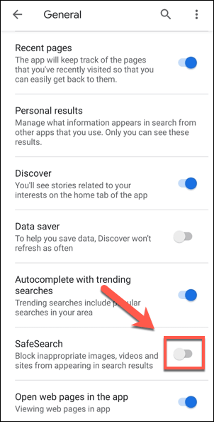 Cách bật Tìm kiếm an toàn của Google Off 26 Cách bật Tìm kiếm an toàn của Google Off
