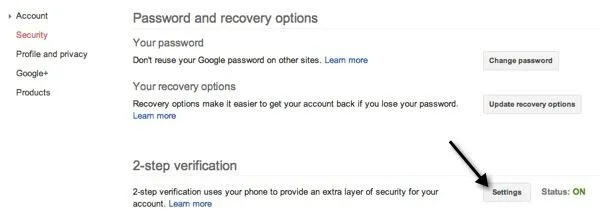 Cài đặt 2 bước
