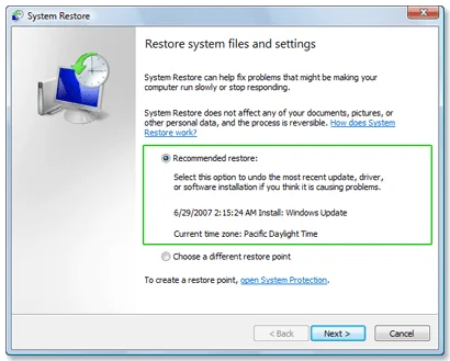 Khắc phục sự cố Bàn phím và Chuột không hoạt động trong Windows 8 các tùy chọn khôi phục hệ thống