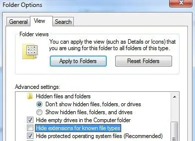 Cách thay đổi hàng loạt tiện ích mở rộng tệp cho tệp Windows 8 ẩn cửa sổ tiện ích mở rộng