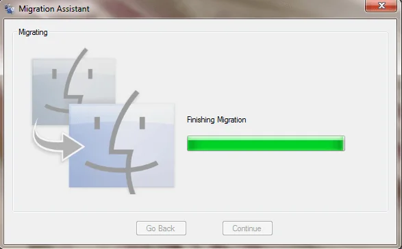 kết thúc quá trình di chuyển