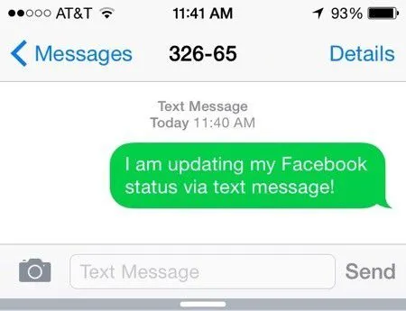 Cập nhật trạng thái Facebook từ điện thoại di động bằng tin nhắn Facebook 12 cập nhật trạng thái qua văn bản