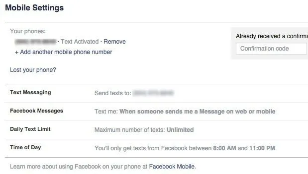 Cập nhật trạng thái Facebook từ điện thoại di động bằng tin nhắn Facebook 10 cài đặt di động facebook