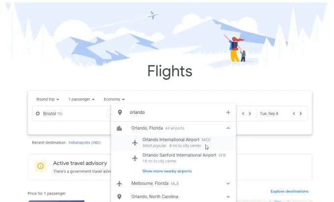 Cách sử dụng Google Chuyến bay 4 Cách sử dụng Google Chuyến bay