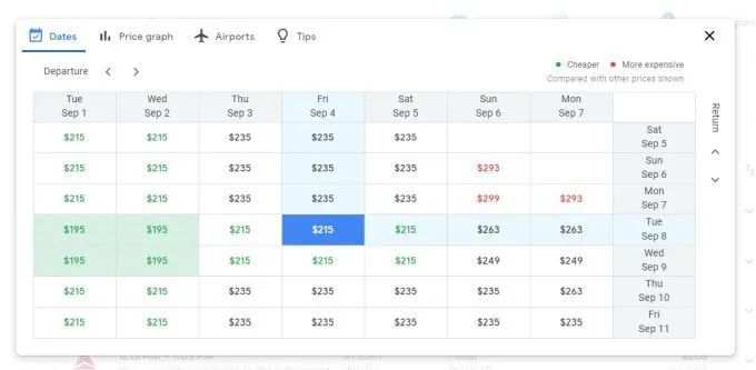 Cách sử dụng Google Chuyến bay 10 Cách sử dụng Google Chuyến bay