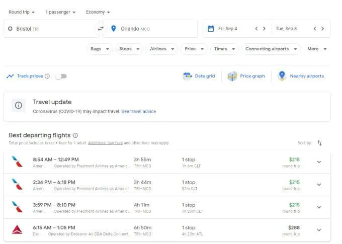 Cách sử dụng Google Chuyến bay 8 Cách sử dụng Google Chuyến bay