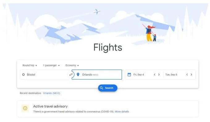 Cách sử dụng Google Chuyến bay 2 Cách sử dụng Google Chuyến bay