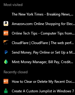 danh sách nhảy chrome