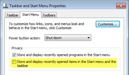 lưu trữ các mặt hàng gần đây