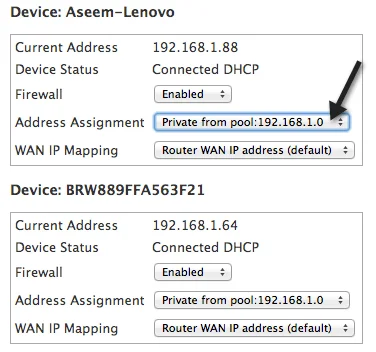 phân công địa chỉ