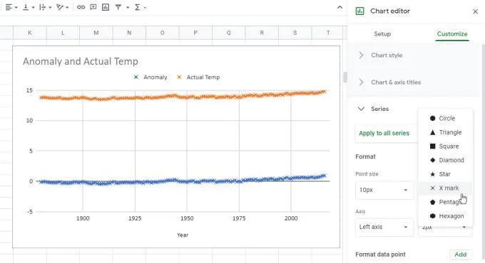 Cách tạo biểu đồ đường trong Google Trang tính 16 Cách tạo biểu đồ đường trong Google Trang tính
