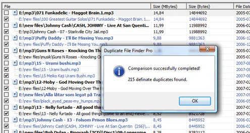 các tập tin trùng lặp