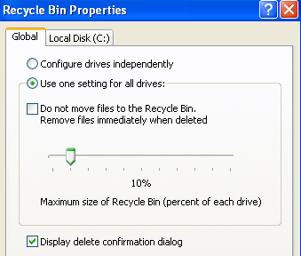 Dọn dẹp dung lượng đĩa trong Windows để tăng hiệu suất 2 thùng rác windows xp