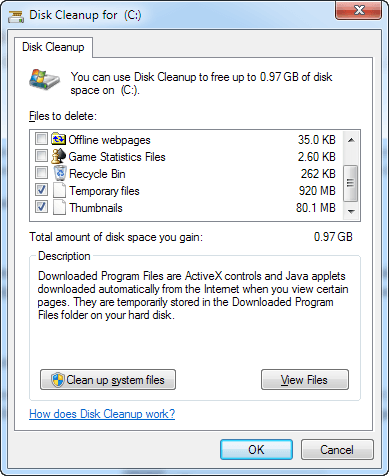 Dọn dẹp dung lượng đĩa trong Windows để tăng hiệu suất 14 dọn dẹp đĩa