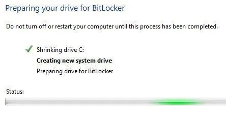 chuẩn bị bitlocker ổ đĩa