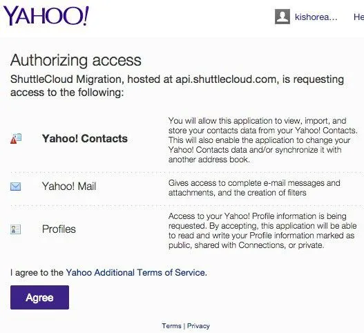 cho phép truy cập email