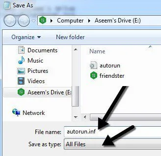 Cách tạo biểu tượng tùy chỉnh cho ổ đĩa Flash hoặc USB 8 autorun inf