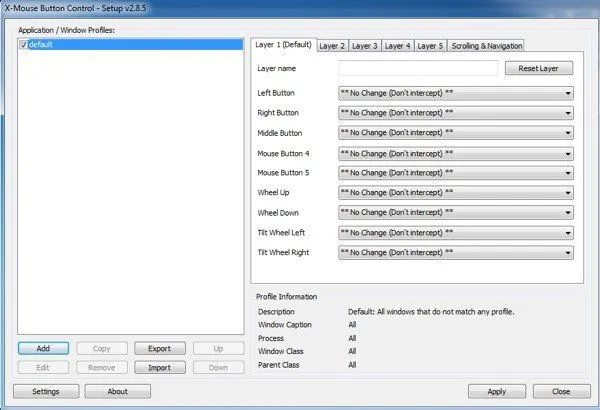 nút điều khiển xmouse