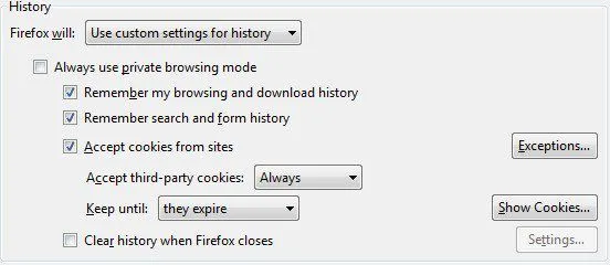Cách quản lý cookie trình duyệt để bảo mật tốt hơn 11 cài đặt tùy chỉnh firefox