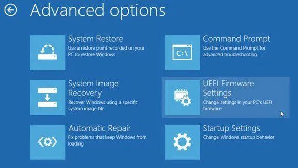 cài đặt chương trình cơ sở uefi