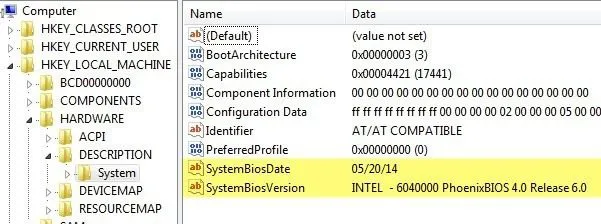 bios hệ thống đăng ký