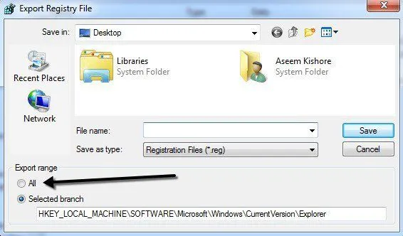 Hướng dẫn cơ bản để sao lưu và khôi phục Windows Registry 6 đăng ký phạm vi xuất khẩu