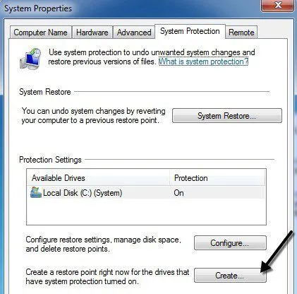 Hướng dẫn cơ bản để sao lưu và khôi phục Windows Registry 10 Tạo điểm khôi phục