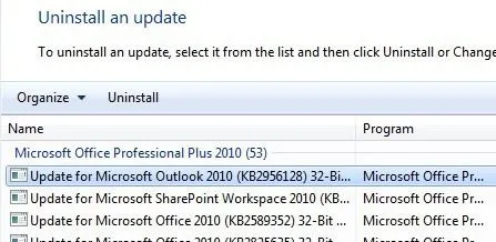 gỡ cài đặt bản cập nhật