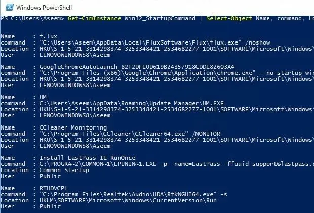 chương trình khởi động powershell