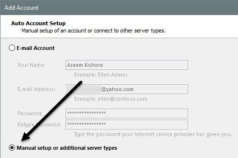 Cách truy cập Yahoo! Gửi thư bằng POP3 hoặc IMAP 2 triển vọng thiết lập thủ công