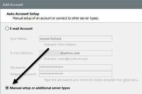 triển vọng thiết lập thủ công