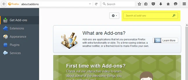 Cách sử dụng Firefox Addons - Hướng dẫn chi tiết 5 get add-ons