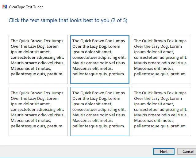 bộ chỉnh cleartype
