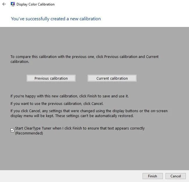 hoàn thành hiệu chuẩn
