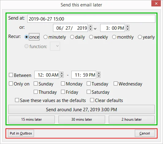 Cách lên lịch gửi email sau 65 Cách lên lịch gửi email sau