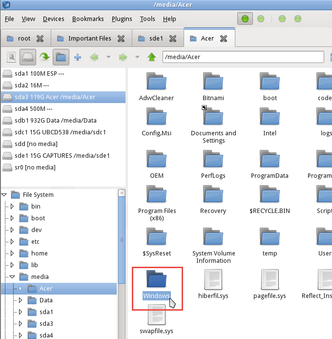 Cách lấy tệp Windows bằng đĩa CD trực tuyến Linux 20 Cách lấy tệp Windows bằng đĩa CD trực tuyến Linux