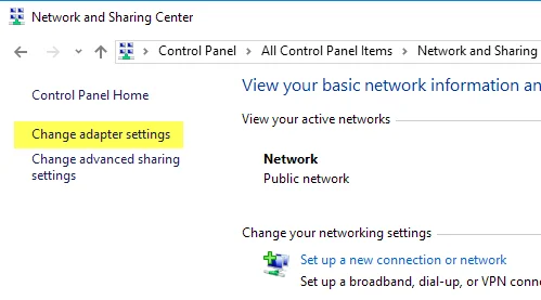 thay đổi cấu hình bộ chuyển đổi