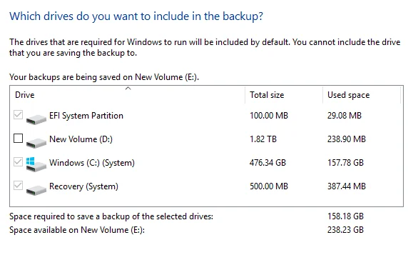 Tạo bản sao lưu hình ảnh hệ thống Windows 10