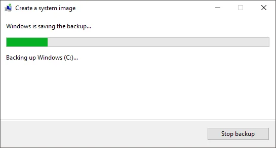 Tạo bản sao lưu hình ảnh hệ thống Windows 10