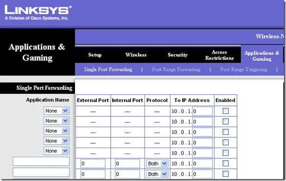 chuyển tiếp cổng linksys chuyển tiếp cổng linksys