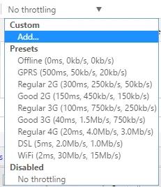 Cách mô phỏng kết nối Internet chậm để kiểm tra 6 tốc độ bướm ga chrome