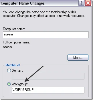 thay đổi nhóm làm việc