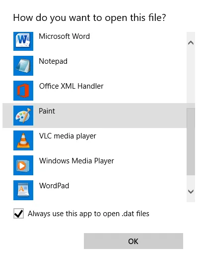 Cách đọc và mở tệp .DAT trong Windows 6 Cách đọc và mở tệp .DAT trong Windows
