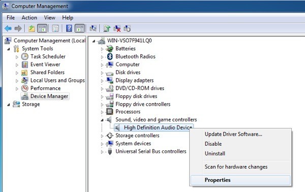 âm thanh quản lý thiết bị