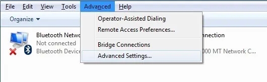 Buộc Windows 7 sử dụng kết nối có dây qua không dây 2 cài đặt nâng cao