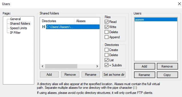 Cách tạo máy chủ FTP bằng FileZilla 16 Cách tạo máy chủ FTP bằng FileZilla