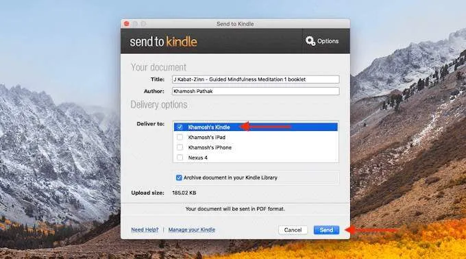 Cách gửi tệp PDF sang Kindle 36 Cách gửi tệp PDF sang Kindle